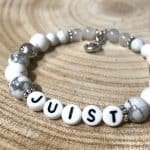 Strandperlen Armband JUIST white/white