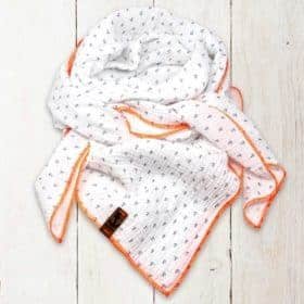 Musselin-Schal Anker weiß