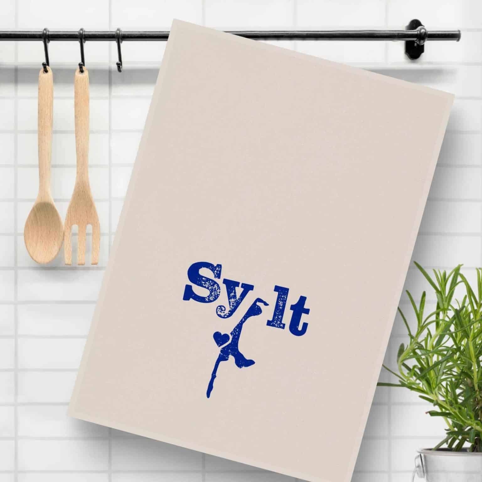 Geschirrtuch Sylt mit Inselsilhouette - NORDIG Inselliebe