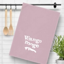 Maritimes Geschirrtuch Wangerooge rose