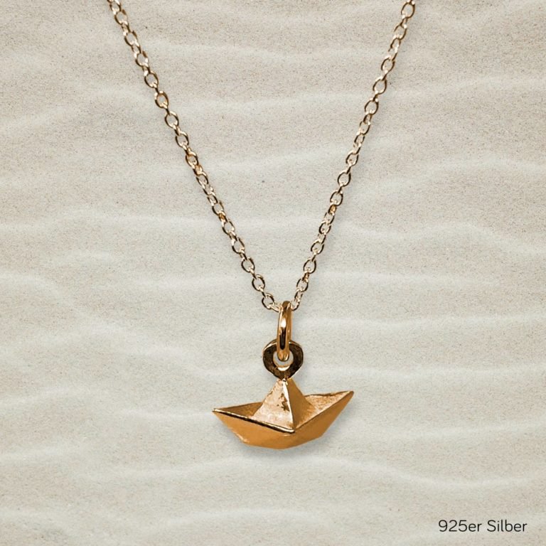 Halskette Papierboot Echtsilber