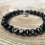 Strandperlen Armband JUIST black/black