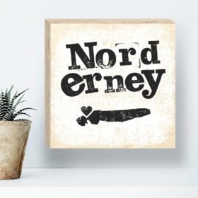 Inselplanke Holzbild Norderney