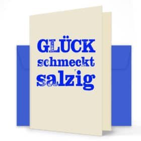 Geschenkkarte "Glück schmeckt salzig" - NORDIG Inselliebe