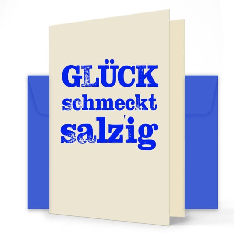 Geschenkkarte "Glück schmeckt salzig" - NORDIG Inselliebe