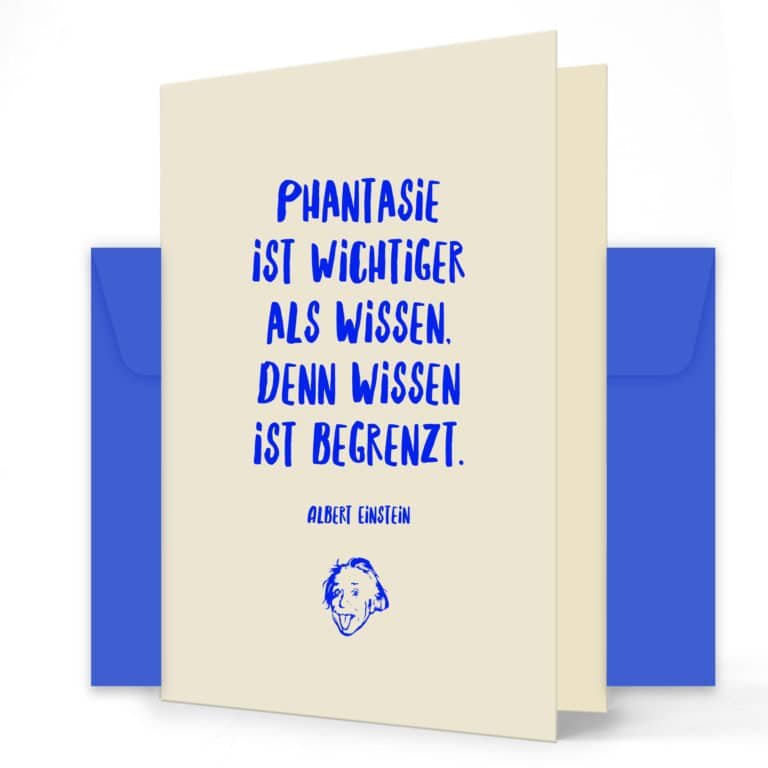 Geschenkkarte "Phantasie ist wichtiger" - NORDIG Inselliebe