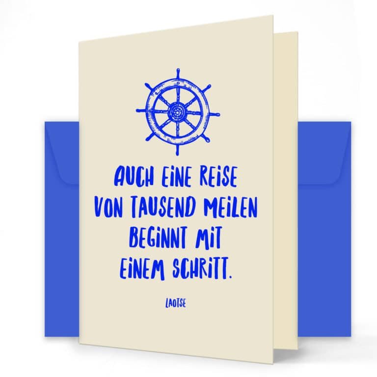 Geschenkkarte "Reise von tausend Meilen" - NORDIG Inselliebe