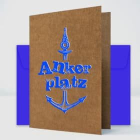 Klapp Geschenkkarte Ankerplatz