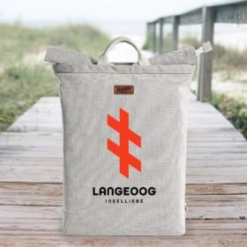 Rucksack Langeoog Strandaufgang Zeichen
