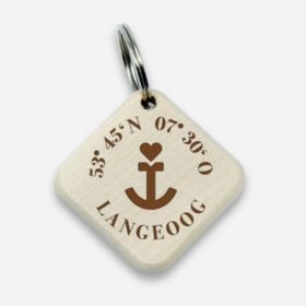 Schlüsselanhänger Holz Langeoog