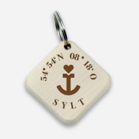 Schlüsselanhänger Holz Sylt