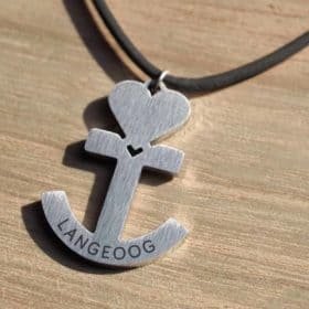 Halskette Anker-Anhänger Langeoog