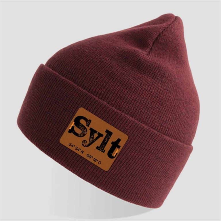 Beanie Patch Sylt brodeaux