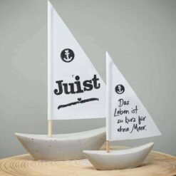 Betonschiffchen Heimathafen Juist