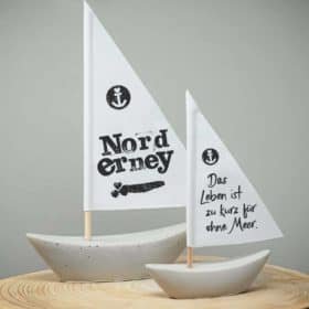 Betonschiffchen Heimathafen Norderney