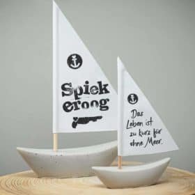 Betonschiffchen Heimathafen Spiekeroog