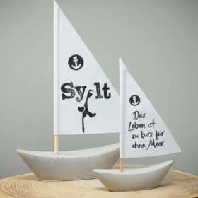 Betonschiffchen Heimathafen Sylt