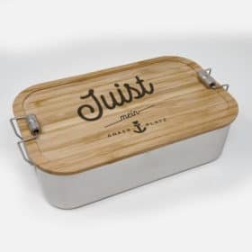 Juist Edelstahl-Brotdose mit Bambusdeckel - NORDIG Inselliebe