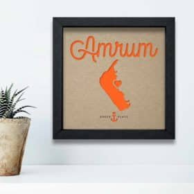 Insel-Silhouette im Quadrat Amrum