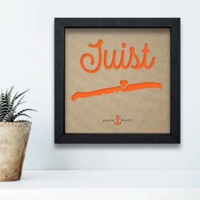 Insel-Silhouette im Quadrat Juist