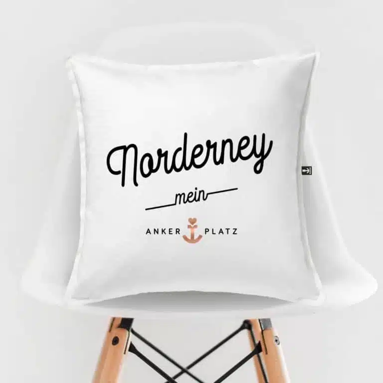 Kissen Ankerplatz Norderney weiss