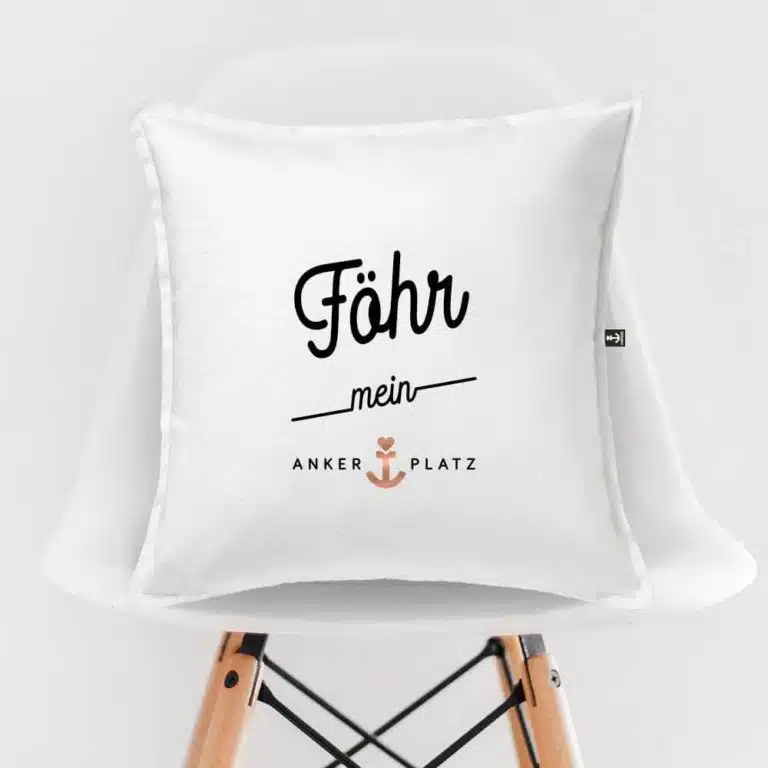 kissen ankerplatz weiss foehr | NORDIG Inselliebe