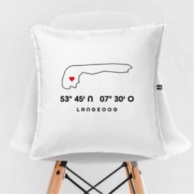 Kissen Silhouette Langeoog