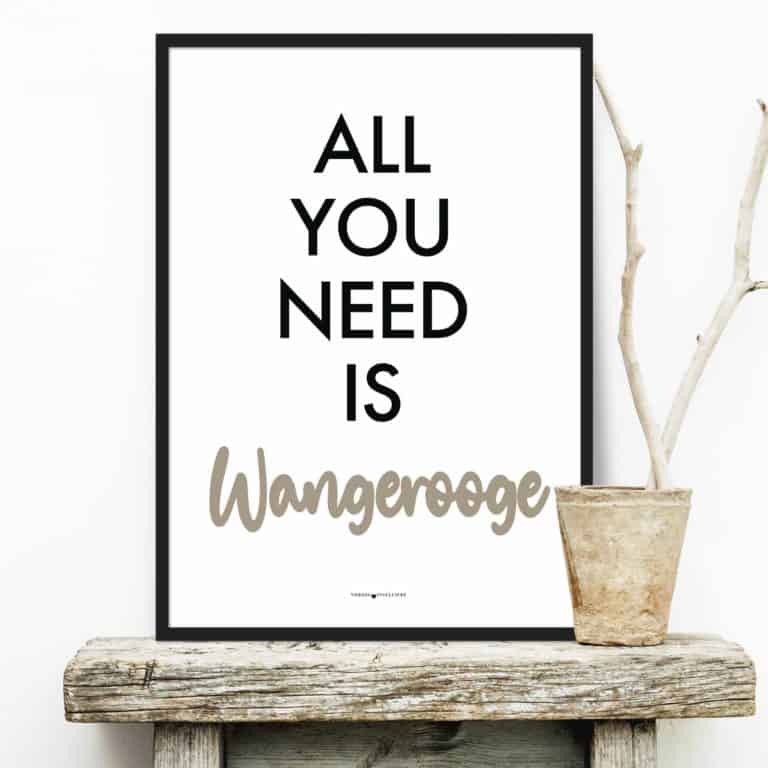 Poster All you need is Wangerooge