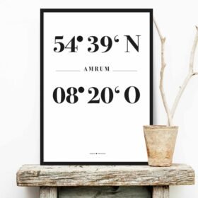 Poster Koordinaten Amrum