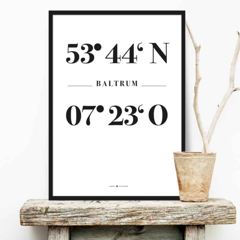 Poster Koordinaten Baltrum