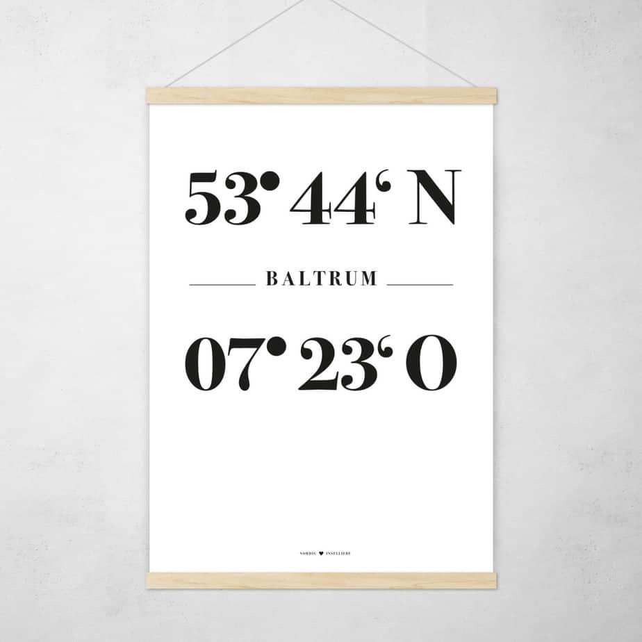Poster Koordinaten Baltrum Posterleiste