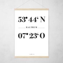 Poster Koordinaten Baltrum Posterleiste