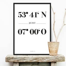 Poster Koordinaten Juist