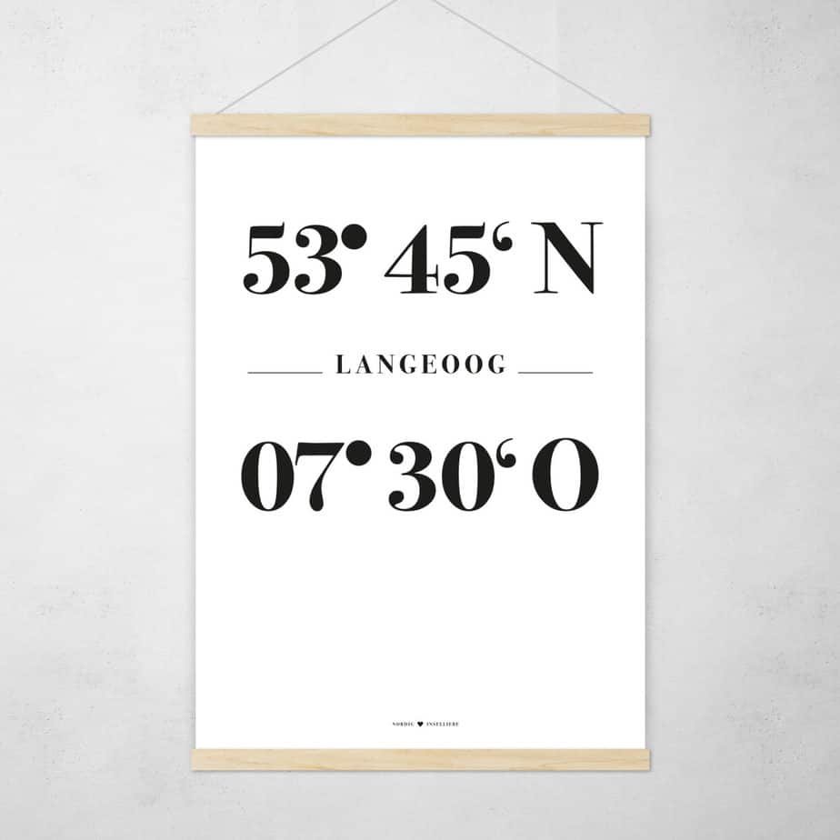 Poster Koordinaten Langeoog Posterleiste