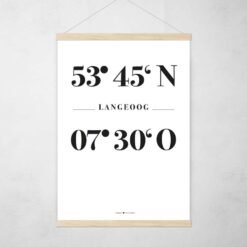 Poster Koordinaten Langeoog Posterleiste