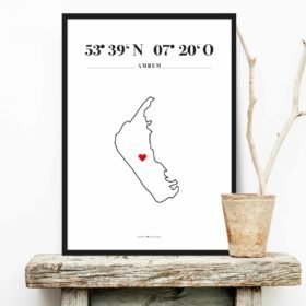 Poster Silhouette Amrum