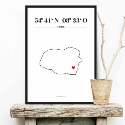 poster silhouette foehr | NORDIG Inselliebe