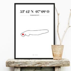 Poster Silhouette Norderney