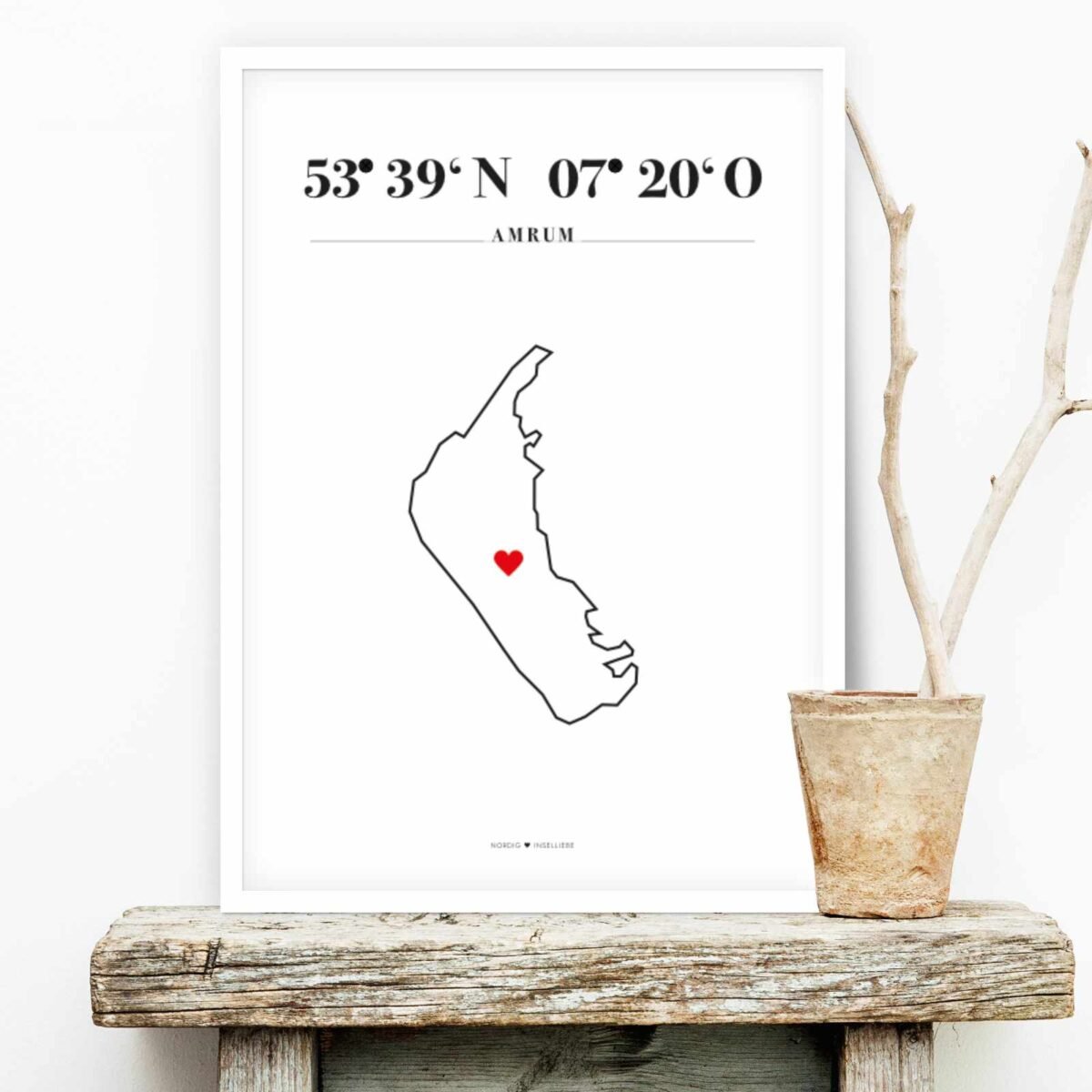 Poster Silhouette Amrum – Bild 1