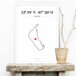 Poster Silhouette Amrum