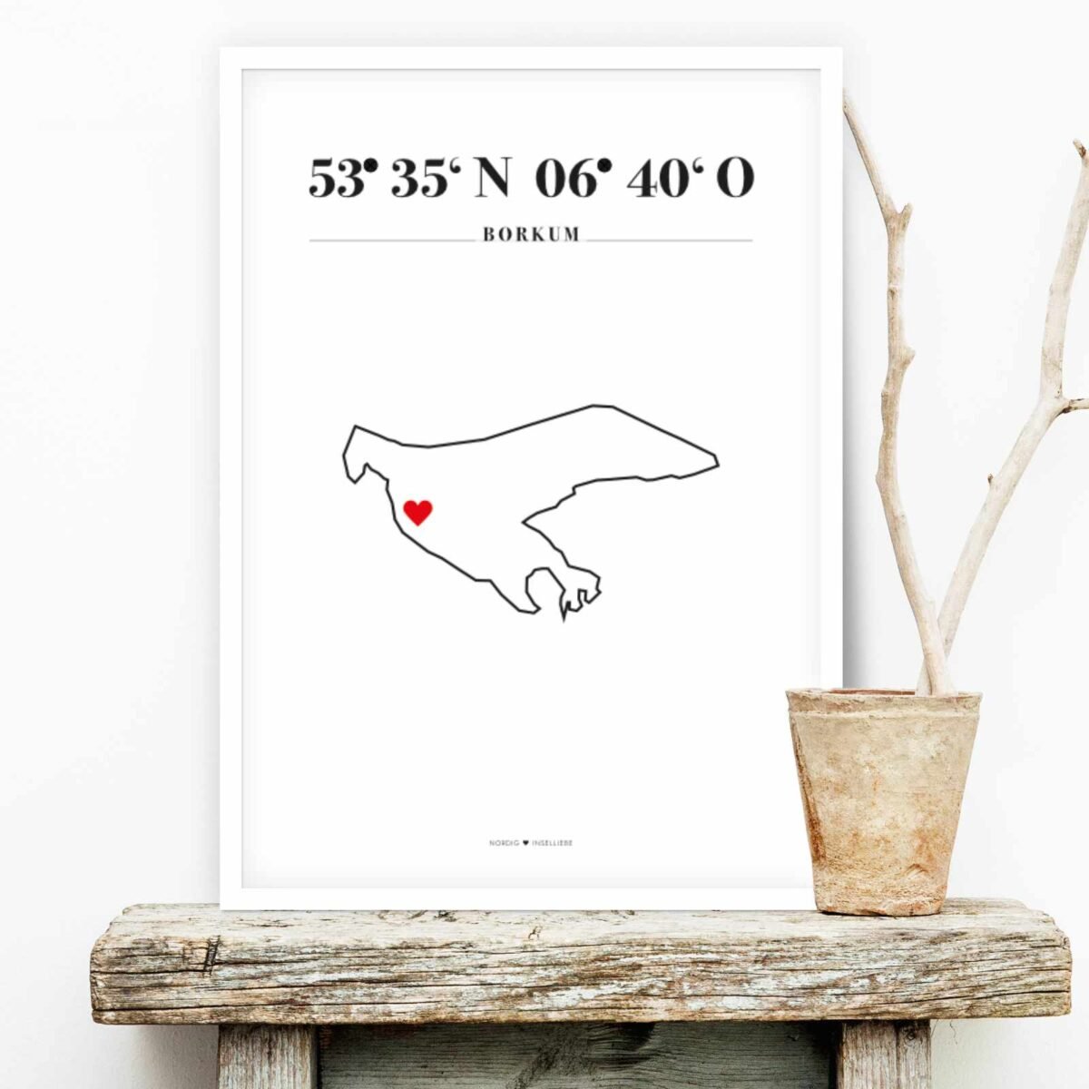 Poster Silhouette Borkum – Bild 1