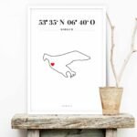 Poster Silhouette Borkum