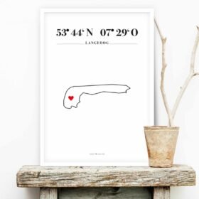 Poster Silhouette Langeoog