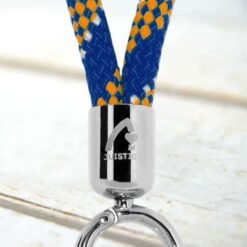 Schlüsselanhänger aus Segeltau NORDIG blau/gelb – Bild 2