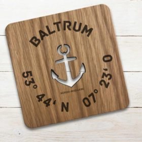 Untersetzer Baltrum Koordinaten