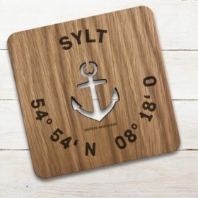 Untersetzer Sylt Koordinaten